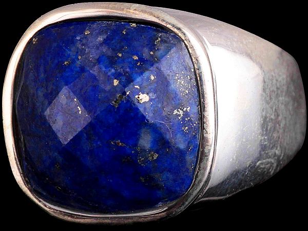 Faceted Lapis Lazuli Men's Ring