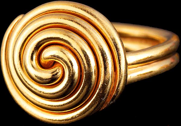 Sterling Gold Plated Spiral Ring
