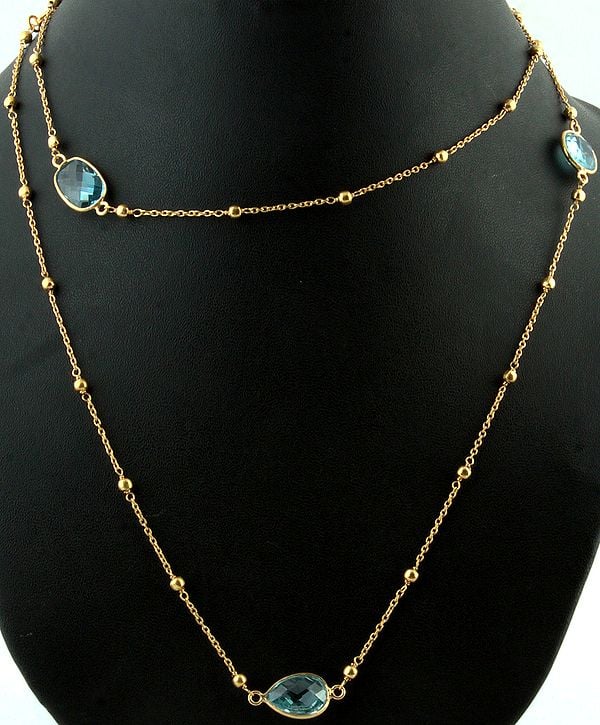 Faceted BT Gold Plated Necklace