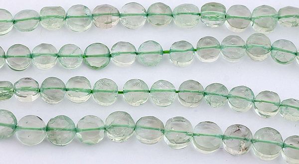 Faceted Green Amethyst Coins