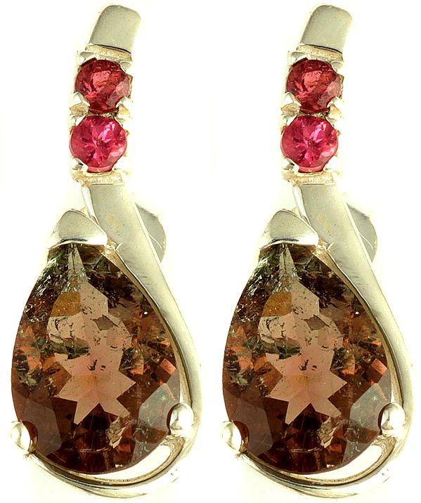Faceted  Tourmaline Post Earrings