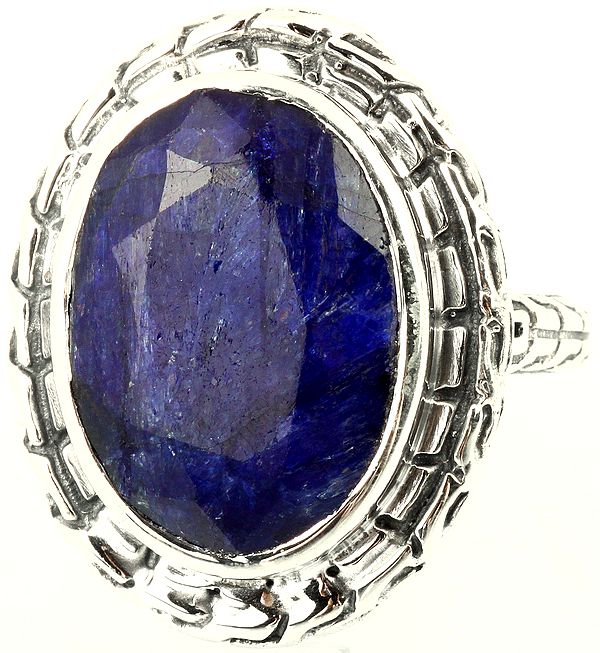 Faceted Sapphire Ring