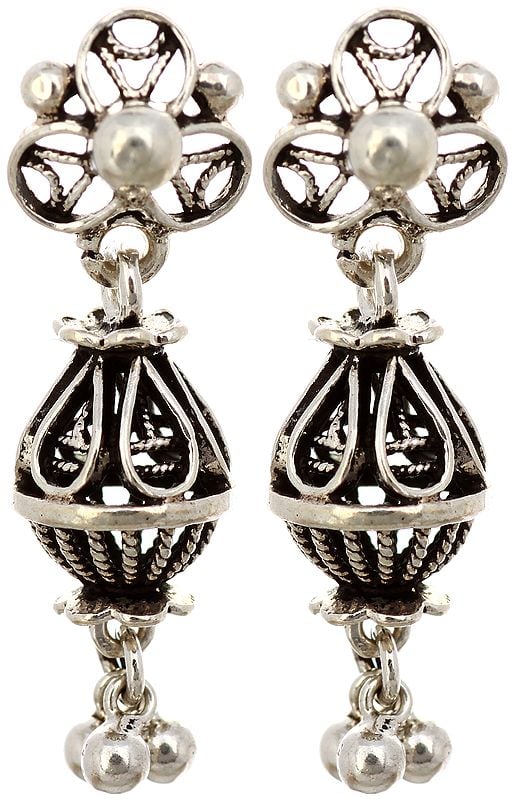 Sterling Earrings with Knotted Rope