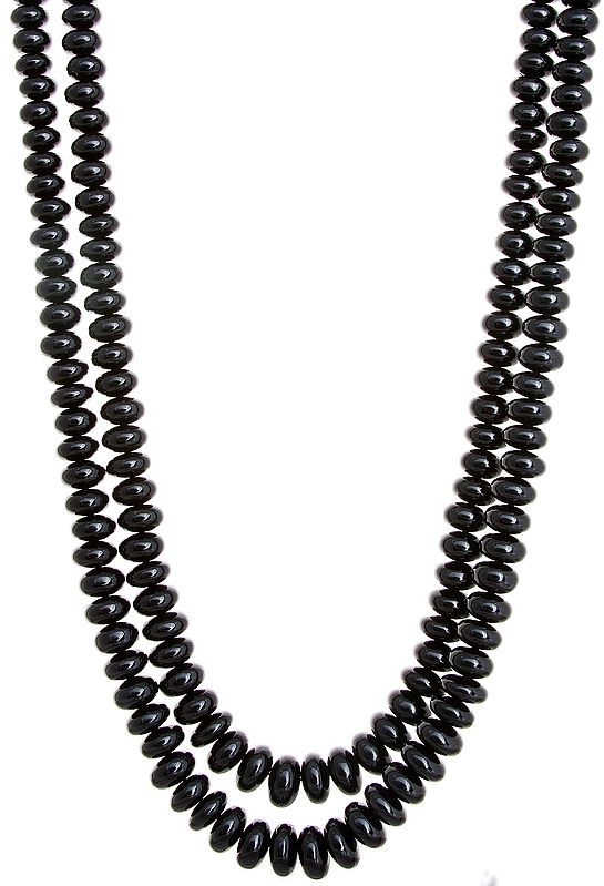 Two Strand Black Spinel Necklace