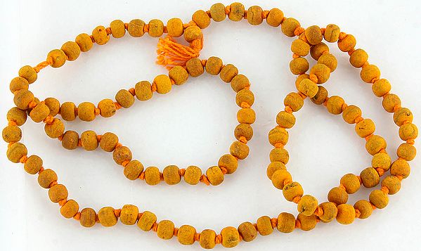 Turmeric Mala (Rosary) of 108 Beads for Chanting