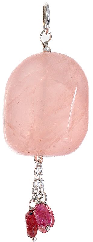 Rose Quartz Pendant with Pink Tourmaline