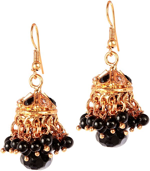 Black Umbrella Chandelier Earrings