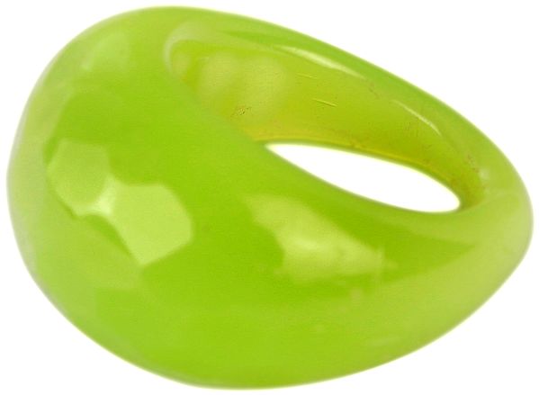 Lemon Green Glass Ring