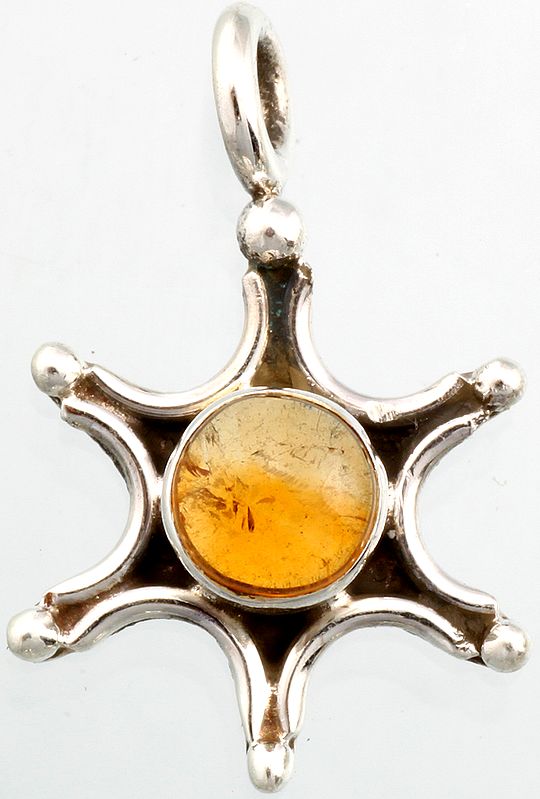 Amber Star Small Pendant