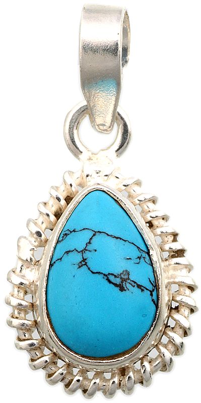 Turquoise Pear Small Pendant