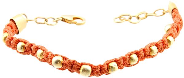 Sterling Gold Plated Pink Cord Bracelet