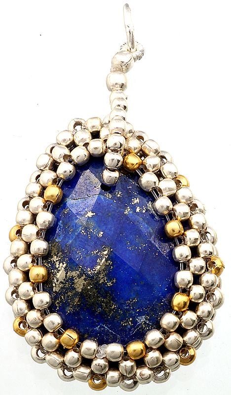 Faceted Lapis Lazuli Pear Pendant