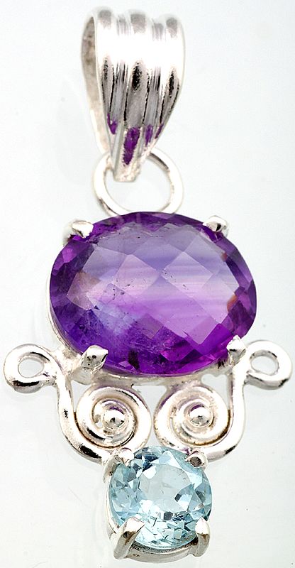 Faceted Amethyst Pendant with BT