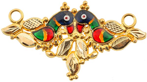 Peacock Pair Meenakari Pendant