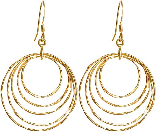 Sterling Gold Plated Hoops Earrings