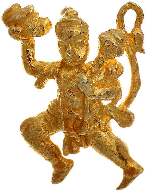 Lord Hanuman Gold Plated Pendant