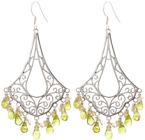 Peridot Art Nouveau Earrings