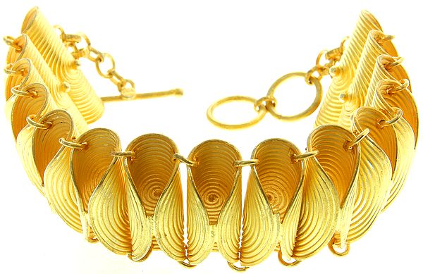Sterling Gold Plated Spiral Bracelet