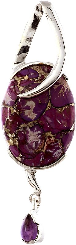 Agate Pendant with Amethyst