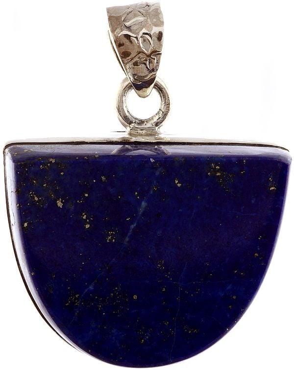 Lapis Lazuli Half Moon-Shape Pendant