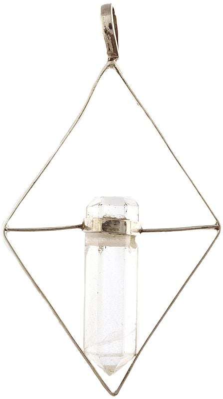 Faceted Crystal Pencil Pendant