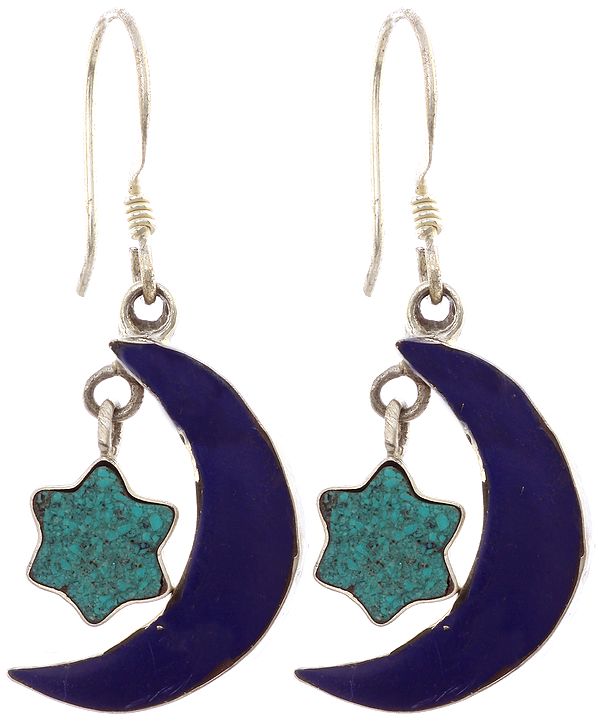 Crescent and Star Earrings