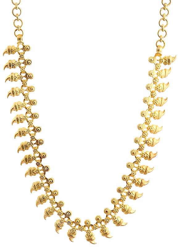 Sterling Gold Plated Vegetative Necklace