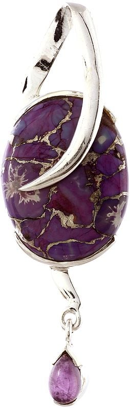 Purple Mohave Turquoise Pendant with Amethyst