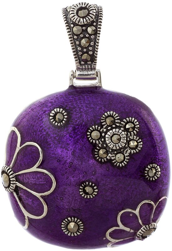 Purple Marcasite Pendant