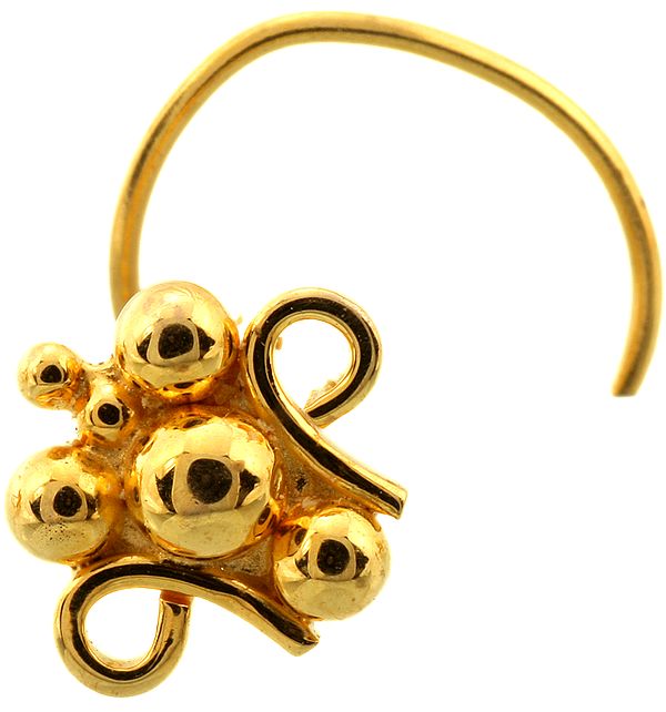 Six-Grains Gold Nose Ring