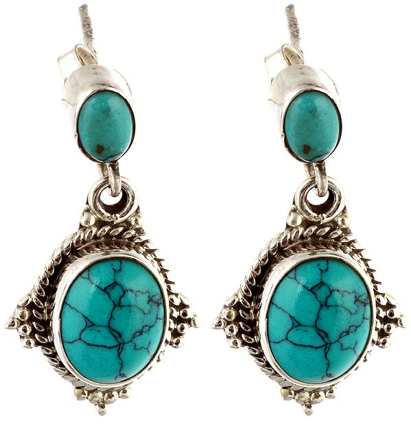 Turquoise Earrings | Exotic India Art