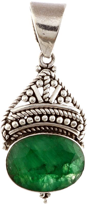 Faceted Emerald Pendant