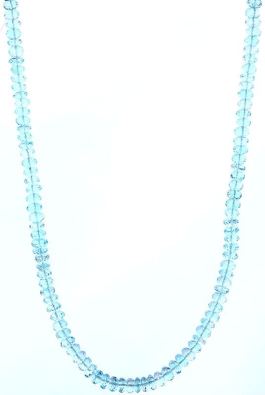 Faceted Blue Topaz Beaded Necklace
