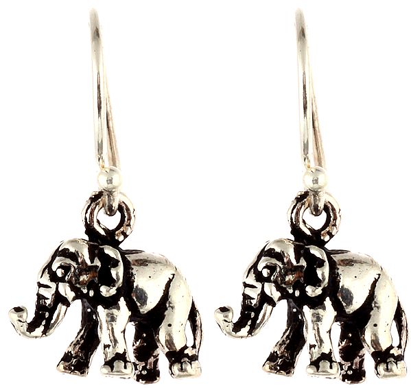 Sterling Elephant Earrings