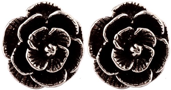 Sterling Rose Earrings