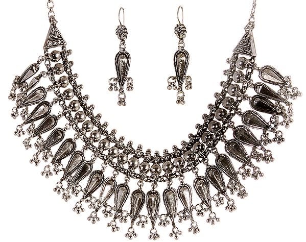 Lord Krishna's Protective Arrow (Necklace and Earrings Set)