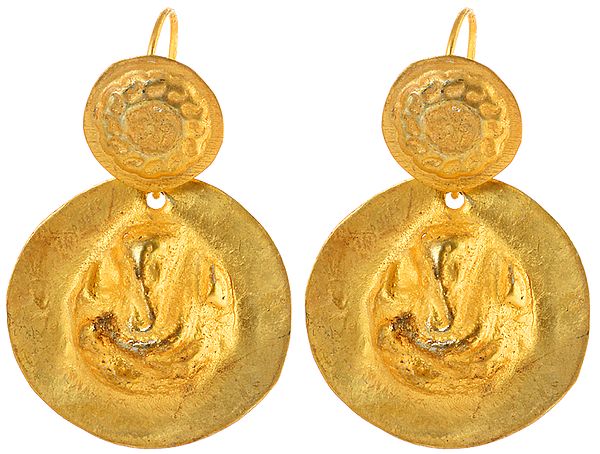 Lord Ganesha Gold Plated Earrings