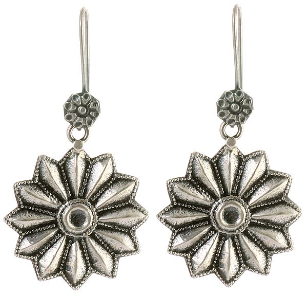 Sterling Flower Earrings