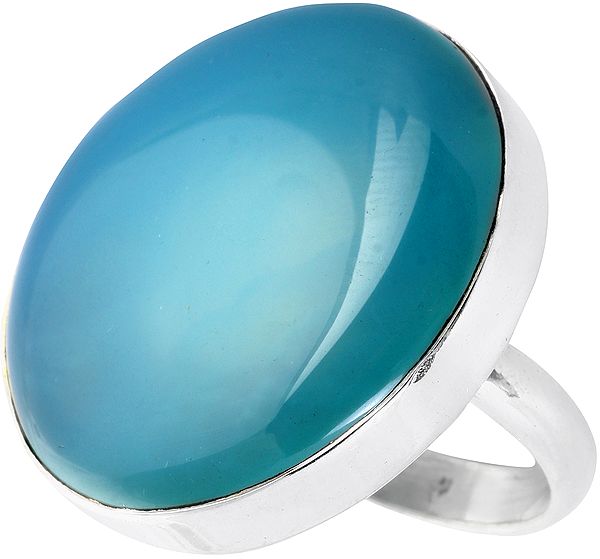 Blue Chalcedony Large Ring