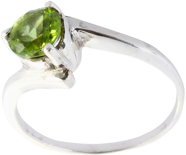 Faceted Peridot Ring