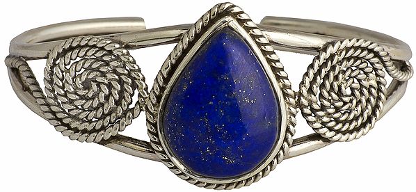 Lapis Lazuli Bracelet with Knotted Rope