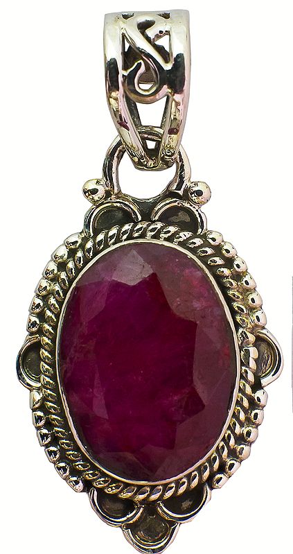 Faceted Ruby Pendant