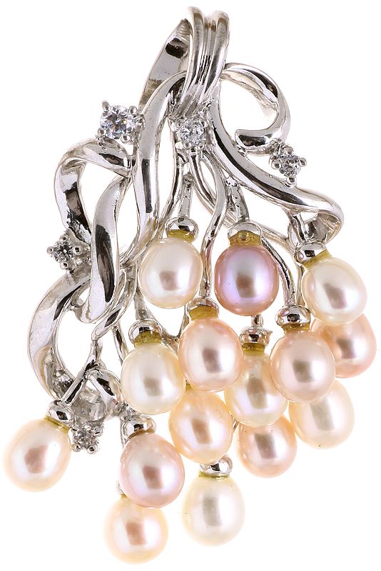 Bunch of Pearl Pendant with CZ