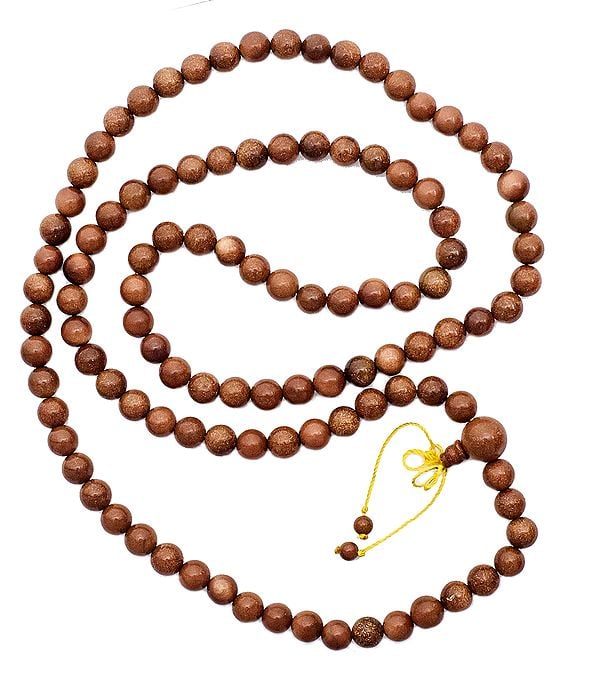 Sunstone Mala (Rosary) of 108 Beads for Chanting