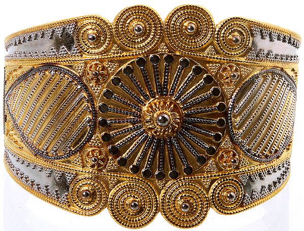 Sterling Gold Plated Cuff Bracelet