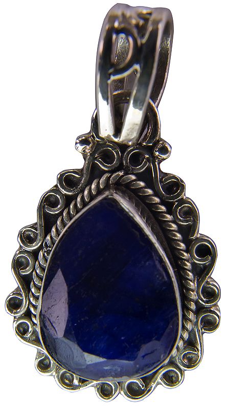 Faceted Sapphire Pendant