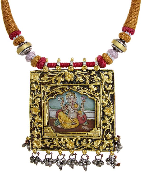 Lord Ganesha Cord Necklace