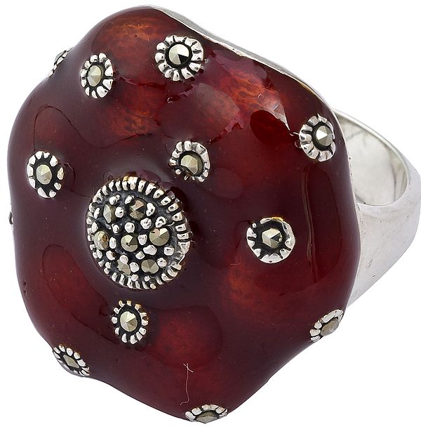 Red Marcasite Ring