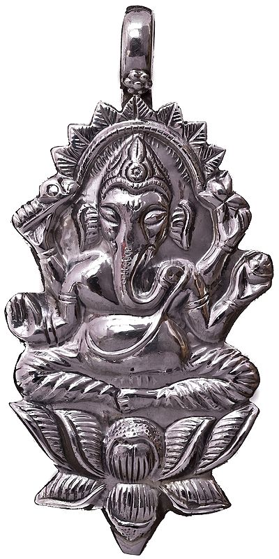 Lord Ganesha Seated on Lotus (Pendant)