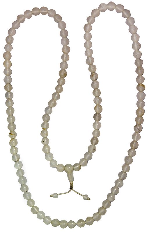 Gray Moonstone Mala (Rosary) of 108 Beads for Chanting